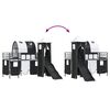 vidaXL Lit mezzanine pour enfants Noir 99,5 x 190 cm M&eacute;tал