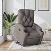 vidaXL Fauteuil inclinable de massage Taupe Tissu
