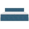 vidaXL Lit de Rangement avec matelas Bleu fonc&eacute; 90 x 200 cm