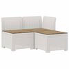vidaXL Canap&eacute; de jardin 3 places avec coussins look rattan PP Blanc