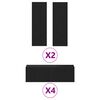 vidaXL Ensemble meuble TV 8 pcs Ch&ecirc;ne noir 100 x 30 x 30 cm
