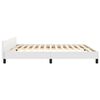 vidaXL Cadre de lit sans matelas blanc similicuir