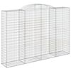vidaXL Paniers &agrave; gabions arqu&eacute;s 5 pcs 300x50x200/220 cm fer galvanis&eacute;