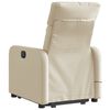 vidaXL Fauteuil inclinable de massage &eacute;lectrique Cr&egrave;me Tissu