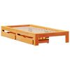 vidaXL Cadre de lit sans matelas cire marron 75x190 cm bois pin massif