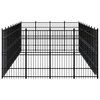 vidaXL Chenil d'ext&eacute;rieur pour chiens Acier 33,18 m&sup2;
