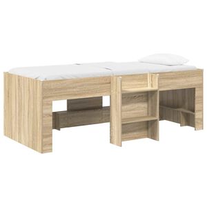 vidaXL Cadre de Lit &Eacute;lev&eacute; pour Enfants Ch&ecirc;ne Sonoma 75 x 190 cm