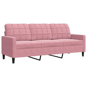 vidaXL Canap&eacute; &agrave; 3 places Rose 180 cm Velours
