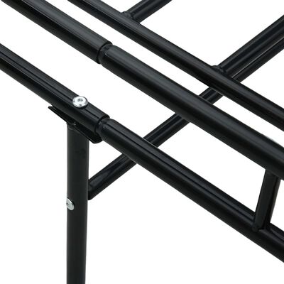 vidaXL Cadre de lit de repos sans matelas Noir Métal 90x200cm