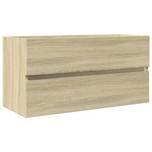 vidaXL Armoire d'&eacute;vier Ch&ecirc;ne sonoma 90x38,5x45 cm Agglom&eacute;r&eacute;