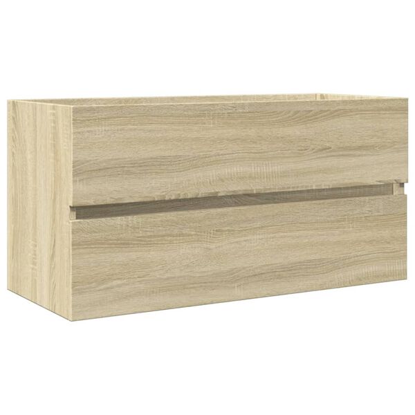 vidaXL Armoire d'&eacute;vier Ch&ecirc;ne sonoma 90x38,5x45 cm Agglom&eacute;r&eacute;
