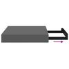 vidaXL &Eacute;tag&egrave;re murale flottante 2 pcs Gris brillant 23x23,5x3,8 cm MDF