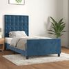 vidaXL Cadre de lit sans matelas bleu fonc&eacute; 80x200 cm velours