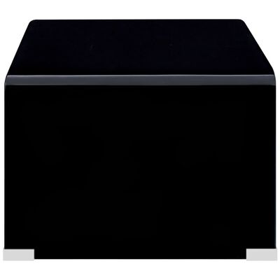 vidaXL Table basse Noir 98 x 45 x 31 cm Verre trempé