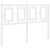 vidaXL T&ecirc;te de lit de remplacement m&eacute;tal blanc 120 cm
