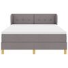 vidaXL Lit &agrave; ressorts avec matelas Taupe 140 x 190 cm tissu
