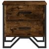 vidaXL Table de chevet ch&ecirc;ne fum&eacute; 40x41x40 cm bois d'ing&eacute;nierie