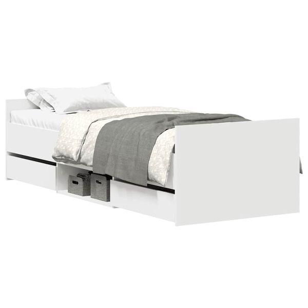 vidaXL Cadre de lit sans matelas blanc 90x200 cm