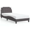 vidaXL Cadre de lit sans matelas Zadar gris 90x200 cm similicuir