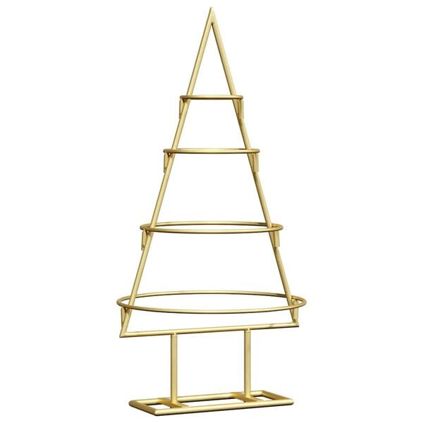 vidaXL Arbre de Noël en métal Doré 60 cm Acier peint par poudre