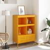 vidaXL Buffet haut jaune moutarde 68x39x101,5 cm acier