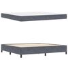 vidaXL Cadre de lit avec matelas Gris fonc&eacute; 200 x 200 cm tissu