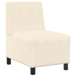 vidaXL | Unit&eacute; de Sofa Modulaire Sans Accoudoirs | Cr&egrave;me 55 x 74 x 82 cm