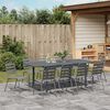 vidaXL Ensemble de salle &agrave; manger pour jardin 11 pcs Anthracite