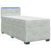 vidaXL Lit de box spring avec matelas et LED Gris clair 90 x 190 cm