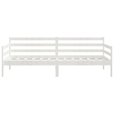 vidaXL Lit Blanc Bois de pin massif 90x200 cm