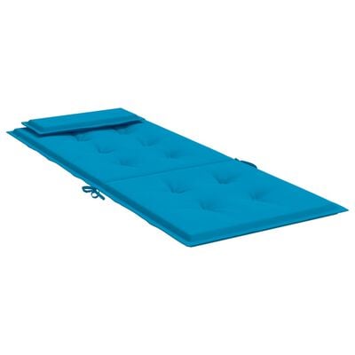 vidaXL Coussins de chaise à dossier haut lot de 2 bleu clair