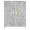 vidaXL Buffet haut Gris b&eacute;ton 69,5x34x180 cm Bois d'ing&eacute;nierie