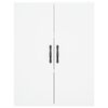 vidaXL Buffet haut Blanc 69,5x34x180 cm Bois d'ing&eacute;nierie