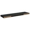 vidaXL &Eacute;tag&egrave;re murale flottante Noir brillant 90x23,5x3,8 cm MDF