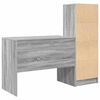 vidaXL Bureau avec tiroir 2 pcs Gris Sonoma