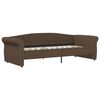 vidaXL Lit avec matelas et USB Marron Tissu 90x200 cm