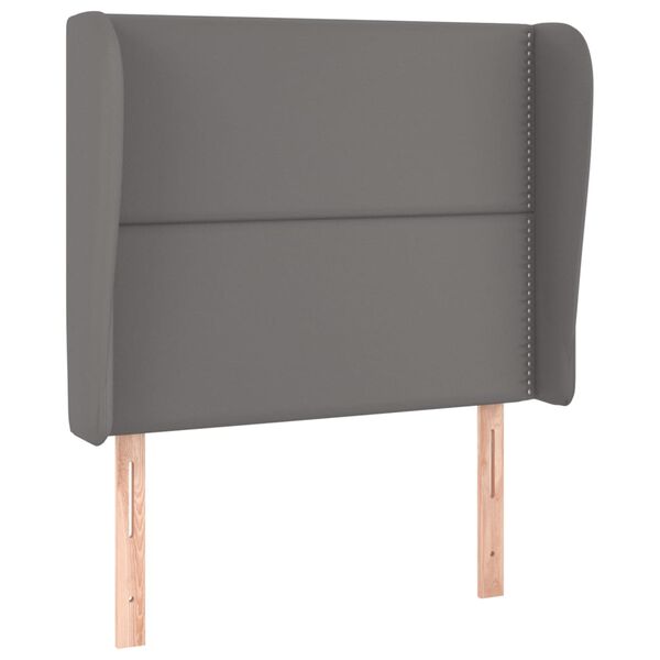 vidaXL T&ecirc;te de lit avec oreilles Gris 93x23x118/128 cm Similicuir