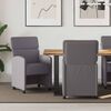 vidaXL Chaises de Salle &agrave; Manger avec Roues 2 pcs Gris 58 x 65 x 98 cm