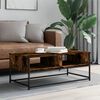 vidaXL Table basse ch&ecirc;ne fum&eacute; 100x51x40 cm bois d'ing&eacute;nierie