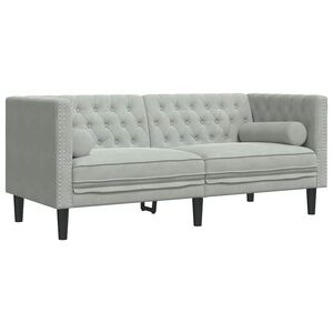 vidaXL Canap&eacute; Gris clair 174 x 74,5 x 70,5 cm Velours