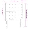 vidaXL T&ecirc;te de lit avec oreilles Cr&egrave;me 103x16x118/128 cm Similicuir