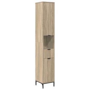 vidaXL Cabinet de salle de bain Ch&ecirc;ne Sonoma 31,5 x 33 x 190 cm