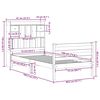 vidaXL Lit biblioth&egrave;que sans matelas 75x190 cm bois de pin massif
