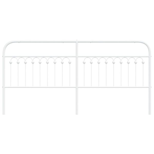 vidaXL T&ecirc;te de lit de remplacement m&eacute;tal blanc 200 cm