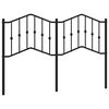 vidaXL T&ecirc;te de lit de remplacement m&eacute;tal noir 135 cm