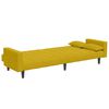vidaXL Canap&eacute;-lit &agrave; 2 places avec repose-pied jaune velours