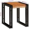 vidaXL Table Gigogne 3 pcs Bois d'acacia massif et m&eacute;tal