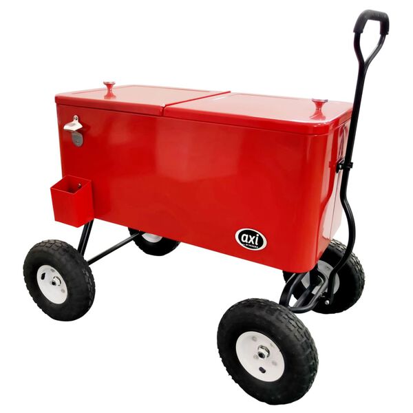 AXI Glaci&egrave;re chariot de plage 76 L Rouge