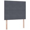 vidaXL Lit avec rangement et matelas Gris fonc&eacute; 120 x 200 cm Velours