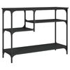 vidaXL Table console avec &eacute;tag&egrave;res noir 100x35x75 cm